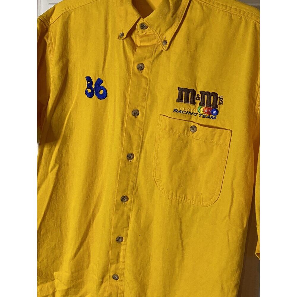 Ernie Irvan Shirt Men's Medium M&Ms Racing Team NASCAR MB2 Motorsports Button Up